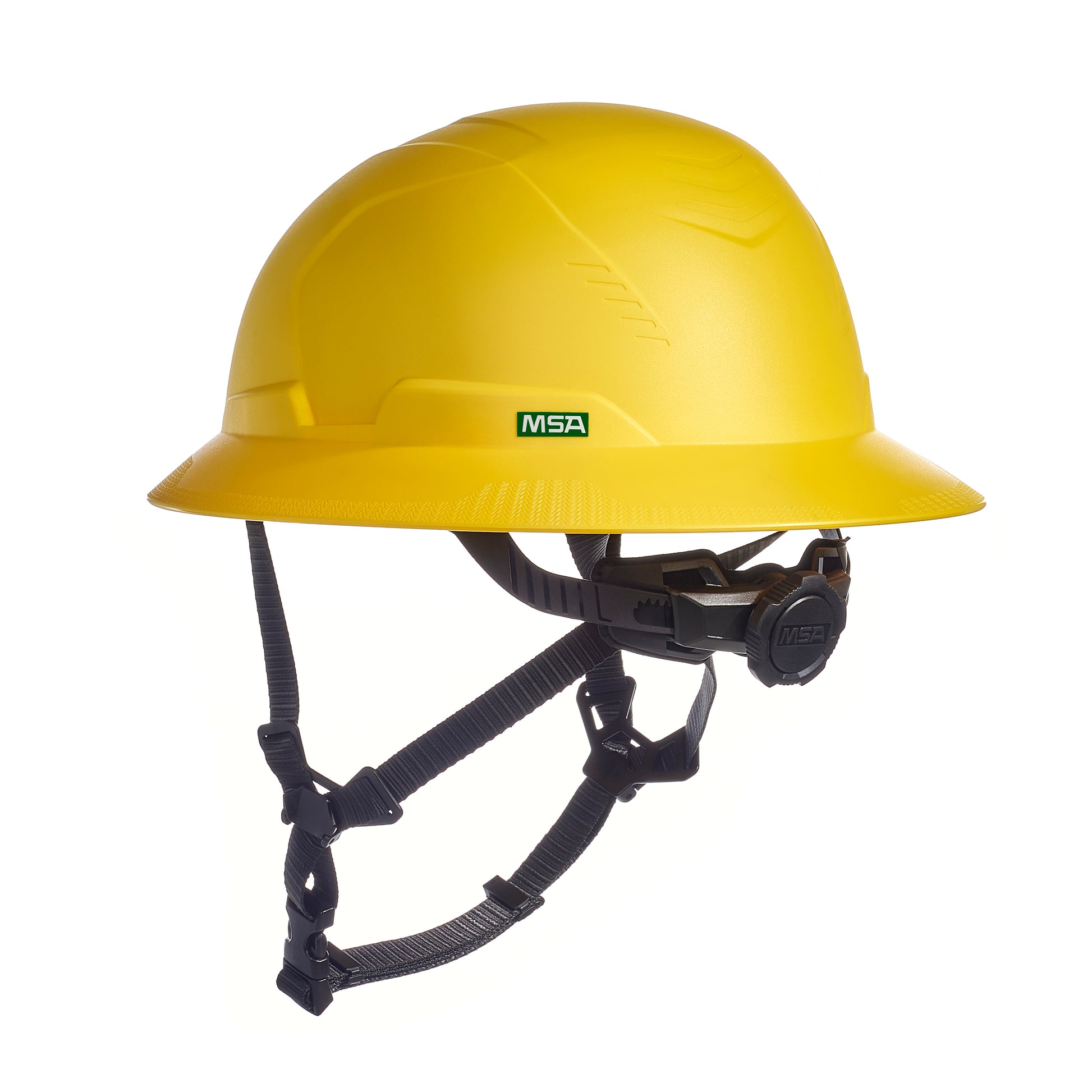 MSA V-Gard H2 Full Brim - Type II Class E Safety Helmet - Non-Vented - Yellow - 10250595