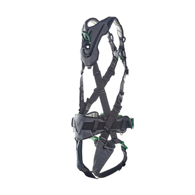 MSA V-FLEX Construction Harness w/Back, Front & Side D-Rings - Quick Connect Leg Straps - Standard - 10211343