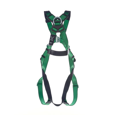 MSA V-FORM Harness w/Back D-Ring - Qwik-Fit Leg Straps Quick Connect Chest Buckle - Extra Small - 10207679