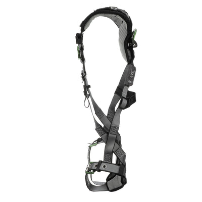 MSA V-FIT Harness w/Back & Front D-Rings - Tongue Buckle Leg Straps - Shoulder Padding - Super Extra Large - 10194895