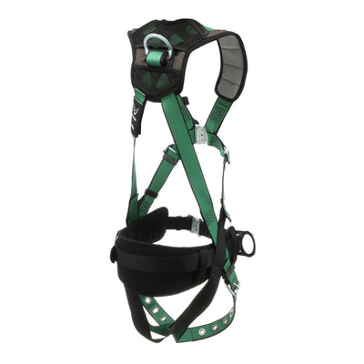 MSA V-FORM+ Construction Harness w/Back & Side D-Rings - Tongue Buckle Leg Straps - Shoulder Padding - Extra Large - 10206162