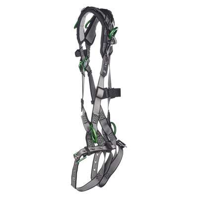 MSA V-FIT Harness w/Back, Side and Shoulder D-Rings - Tongue Buckle Leg Straps - Shoulder Padding - Standard - 10194941