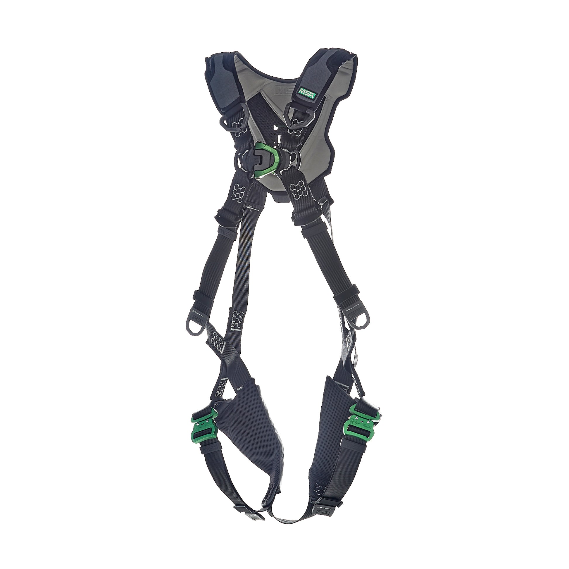 MSA V-FLEX Harness w/Back & Front D-Rings - Quick Connect Leg Straps - Extra Small - 10211316