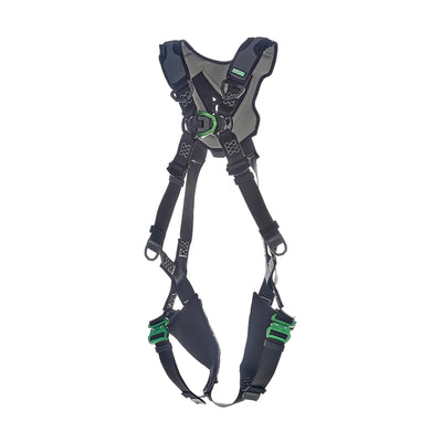MSA V-FLEX Harness w/Back & Front D-Rings - Quick Connect Leg Straps - Extra Small - 10211316