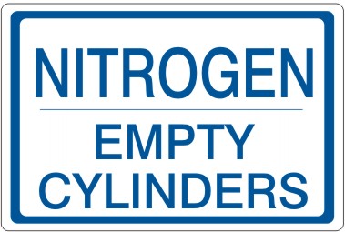 NITROGEN EMPTY CYLINDERS - CYLINDER LABEL