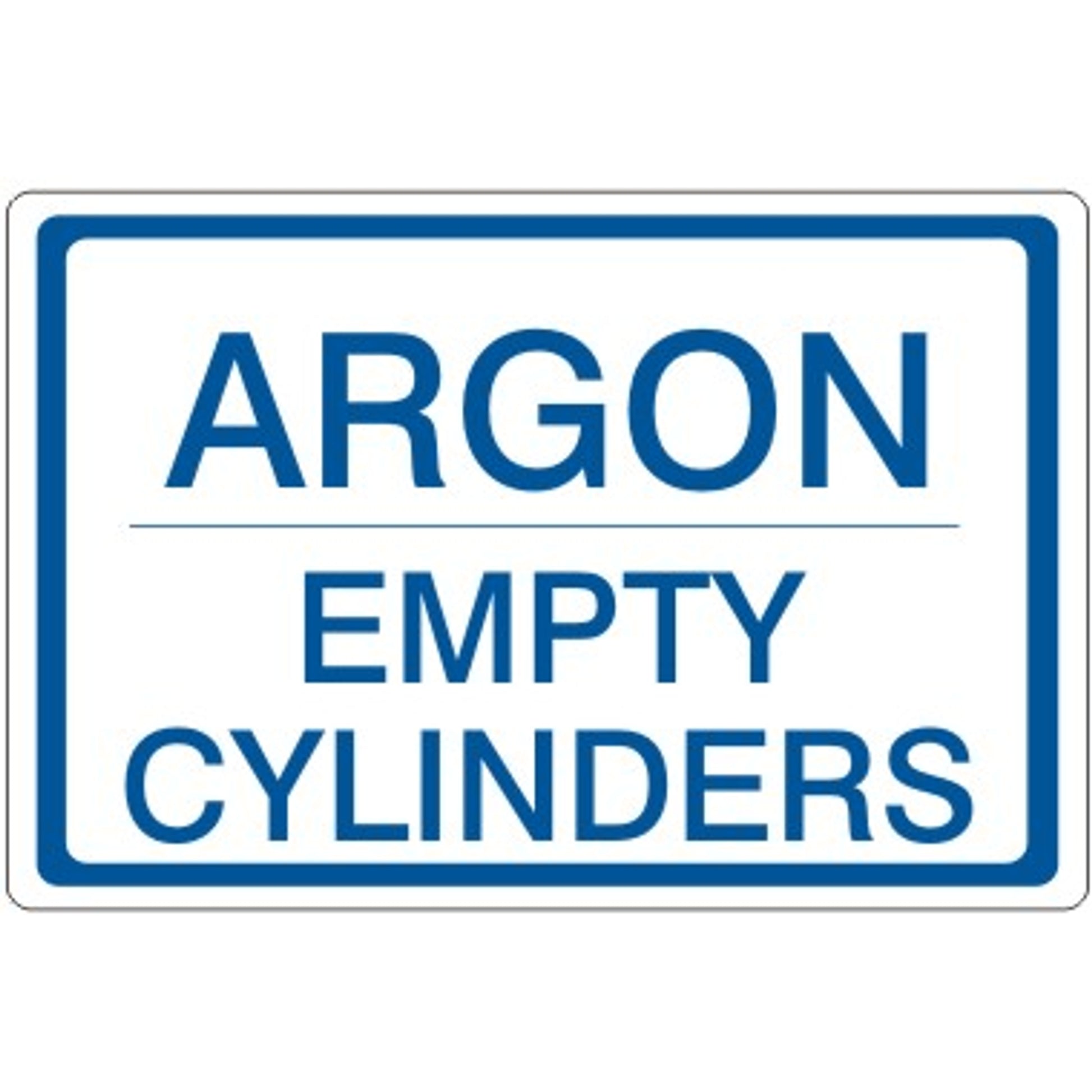 ARGON EMPTY CYLINDERS - CYLINDER LABEL - ARGON EMPTY CYLINDERS - CYLINDER LABEL, 7X10, Adhesive Vinyl
