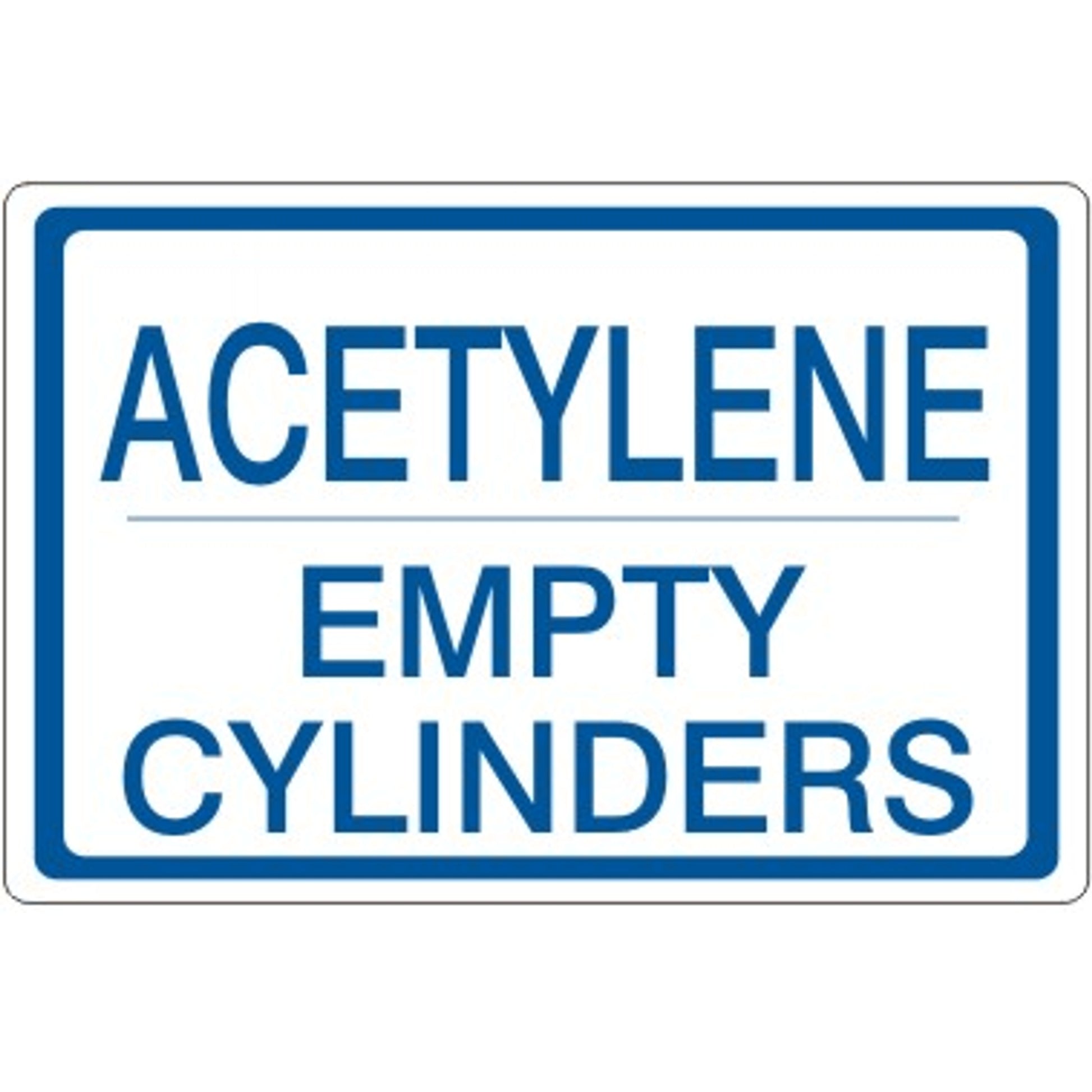 ACETYLENE EMPTY CYLINDERS - CYLINDER LABEL - ACETYLENE EMPTY CYLINDERS - CYLINDER LABEL, 7X10, Adhesive Vinyl