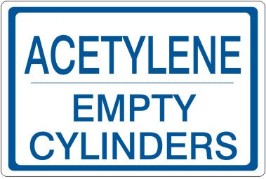 ACETYLENE EMPTY CYLINDERS - CYLINDER LABEL