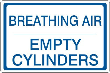 BREATHING AIR EMPTY CYLINDERS - CYLINDER LABEL
