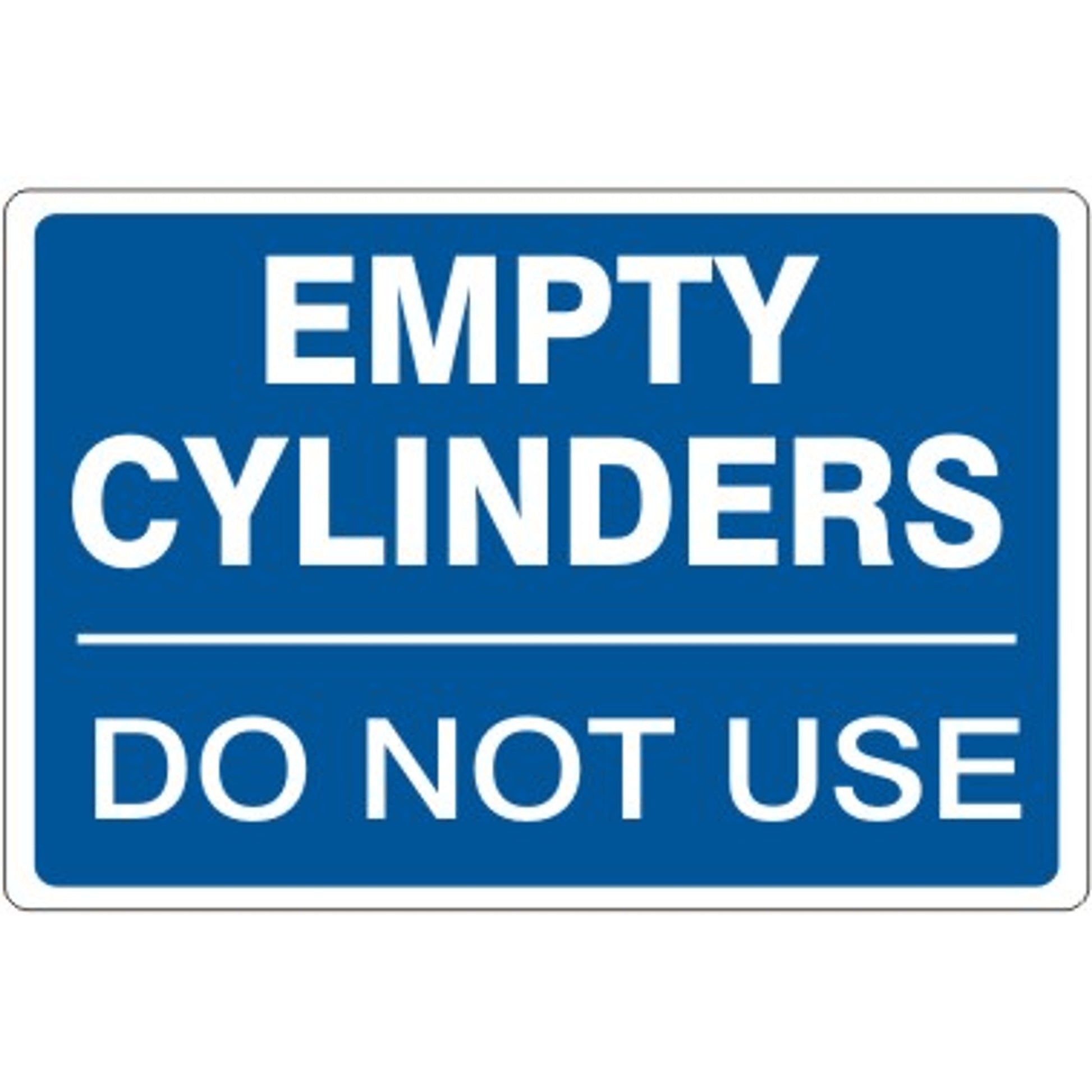 EMPTY CYLINDERS DO NOT USE - CYLINDER LABEL - EMPTY CYLINDERS DO NOT USE - CYLINDER LABEL, 7X10, Adhesive Vinyl