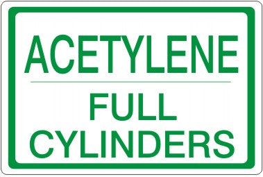 ACETYLENE FULL CYLINDERS - CYLINDER LABEL