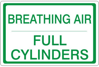 BREATHING AIR FULL CYLINDERS - CYLINDER LABEL