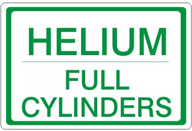 HELIUM FULL CYLINDERS - CYLINDER LABEL