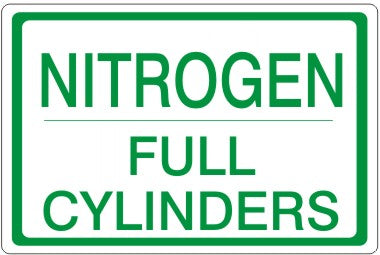 NITROGEN FULL CYLINDERS - CYLINDER LABEL