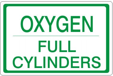 OXYGEN FULL CYLINDERS - CYLINDER LABEL