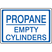 PROPANE EMPTY CYLINDERS - CYLINDER LABEL - PROPANE EMPTY CYLINDERS - CYLINDER LABEL, 7X10, Adhesive Vinyl