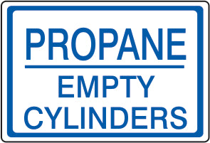 PROPANE EMPTY CYLINDERS - CYLINDER LABEL