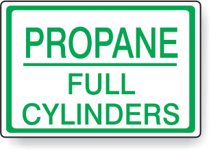 PROPANE FULL CYLINDERS - CYLINDER LABEL
