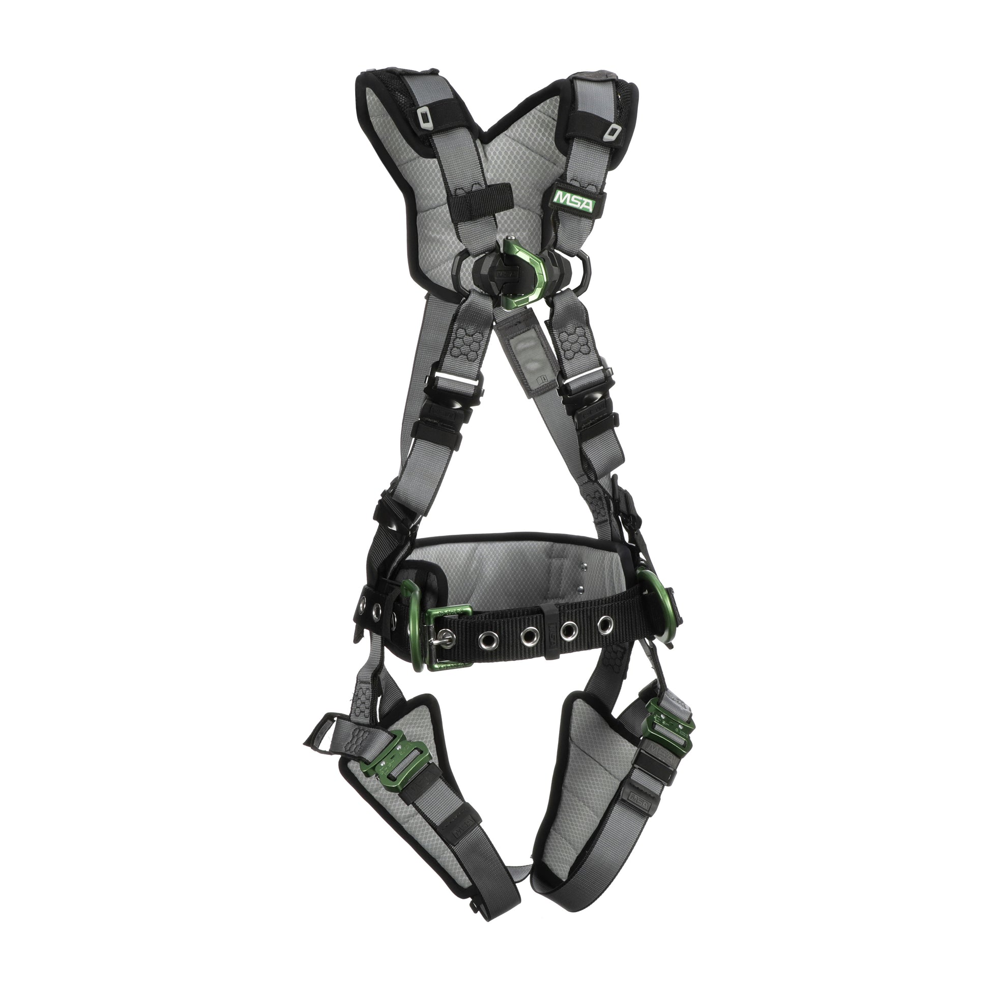 MSA V-FIT Construction Harness w/Back & Side D-Rings - Quick-Connect Leg Straps - Shoulder & Leg Padding - Super Extra Large - 10195167