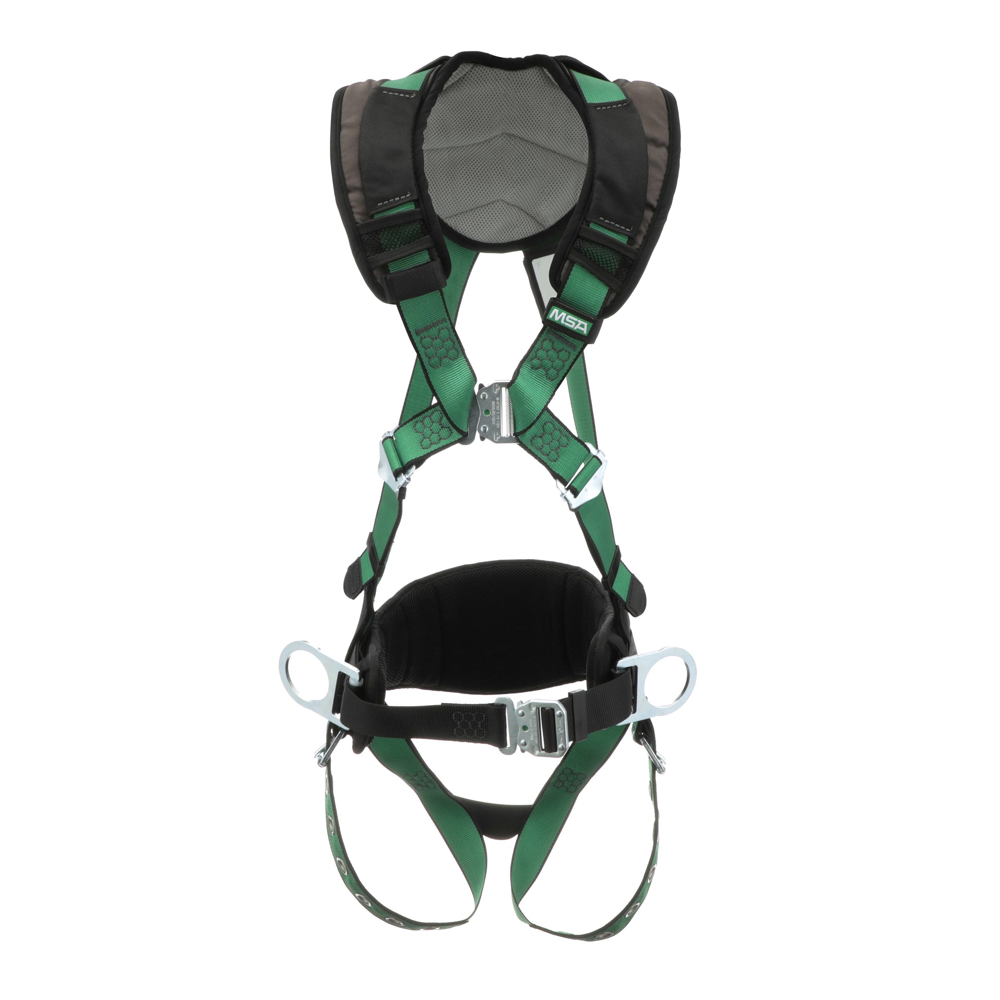 MSA V-FORM+ Construction Harness w/Back & Side D-Rings - Tongue Buckle Leg Straps - Shoulder Padding - Super Extra Large - 10206163