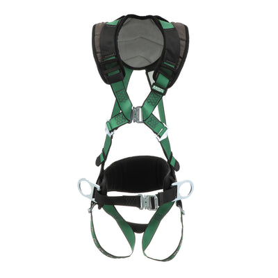 MSA V-FORM+ Construction Harness w/Back & Side D-Rings - Tongue Buckle Leg Straps - Shoulder Padding - Super Extra Large - 10206163