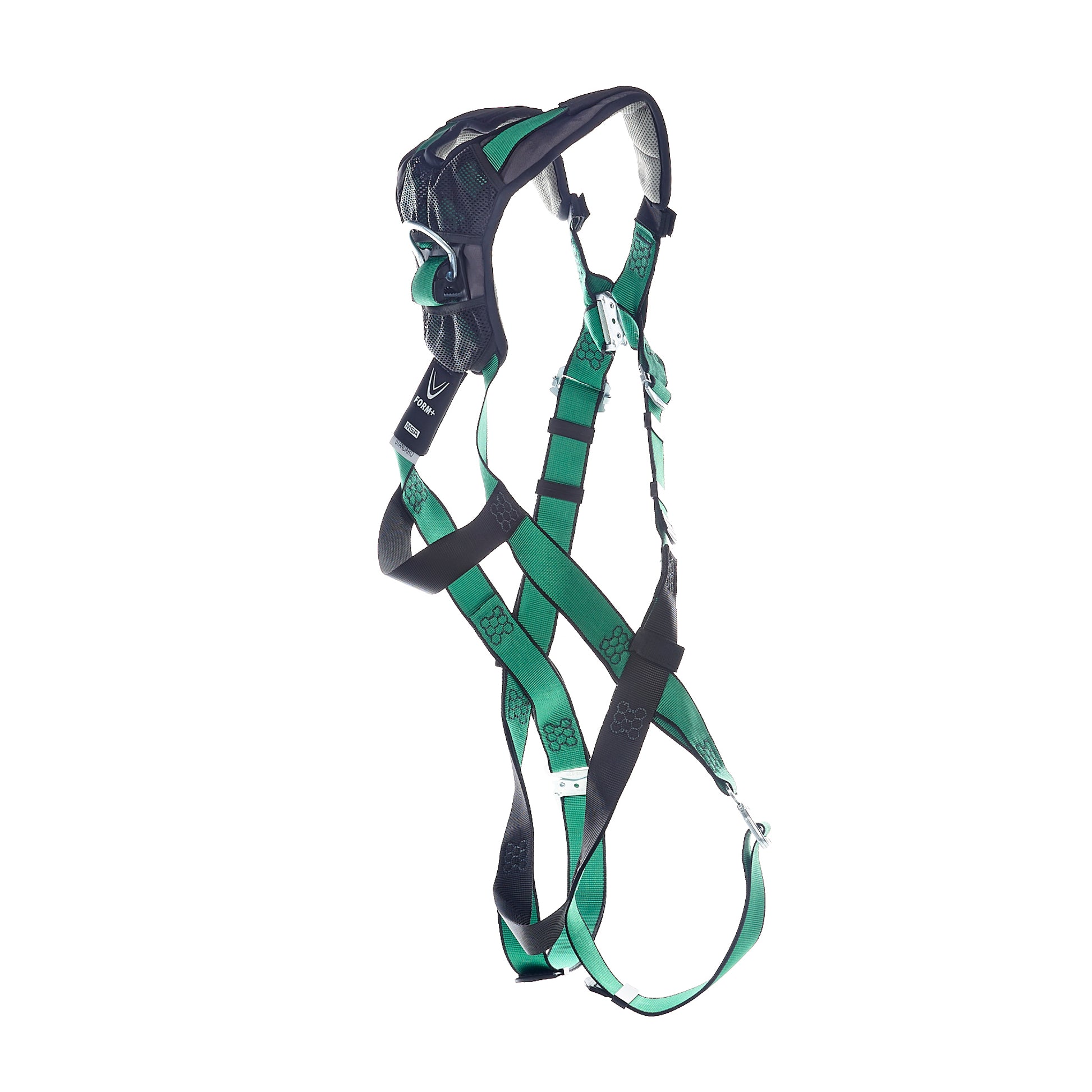 MSA V-FORM+ Harness w/Back & Front D-Rings - Quick Connect Leg Straps - Extra Large - 10206110