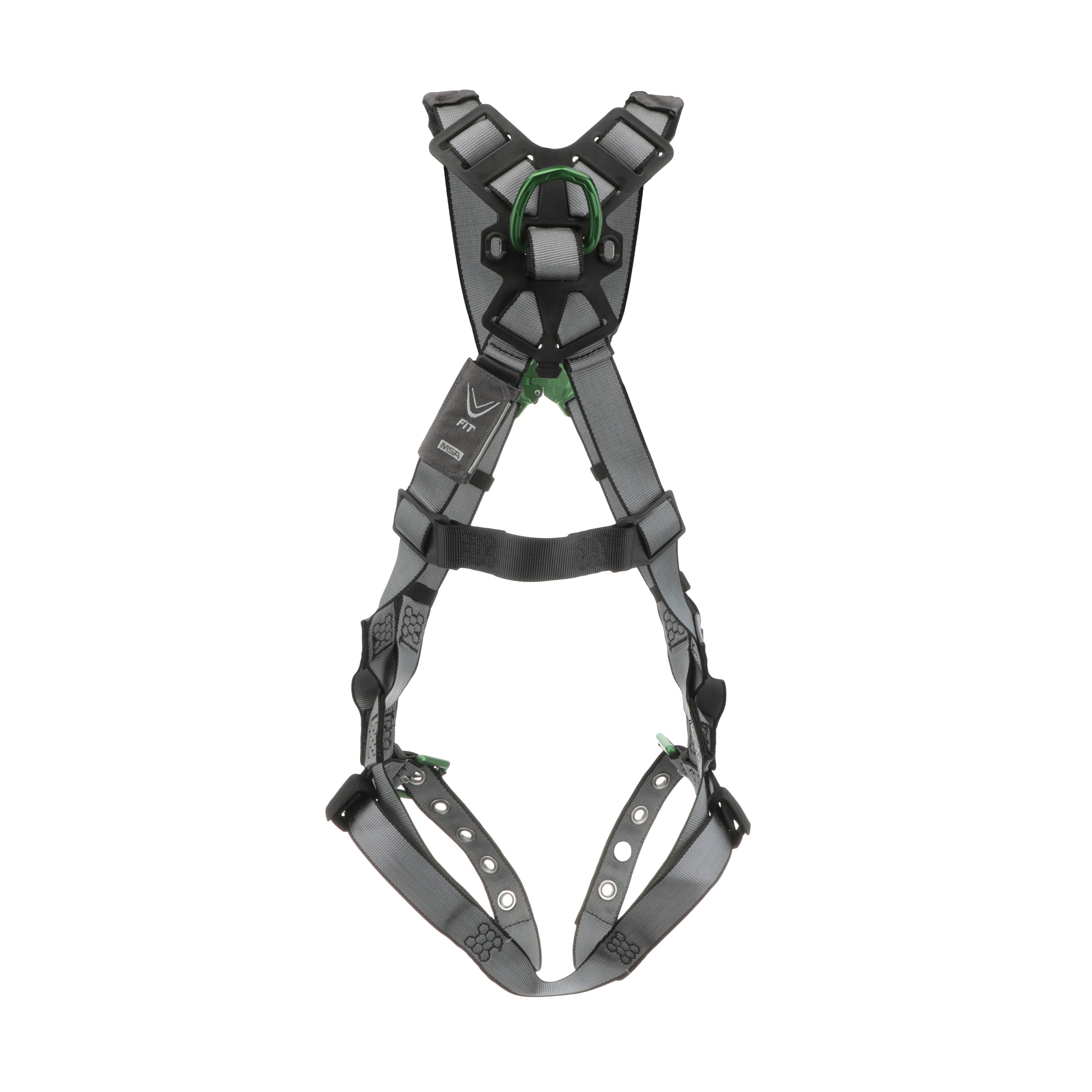 MSA V-FIT Harness w/Back D-Ring - Tongue Buckle Leg Straps - Super Extra Large - 10195094