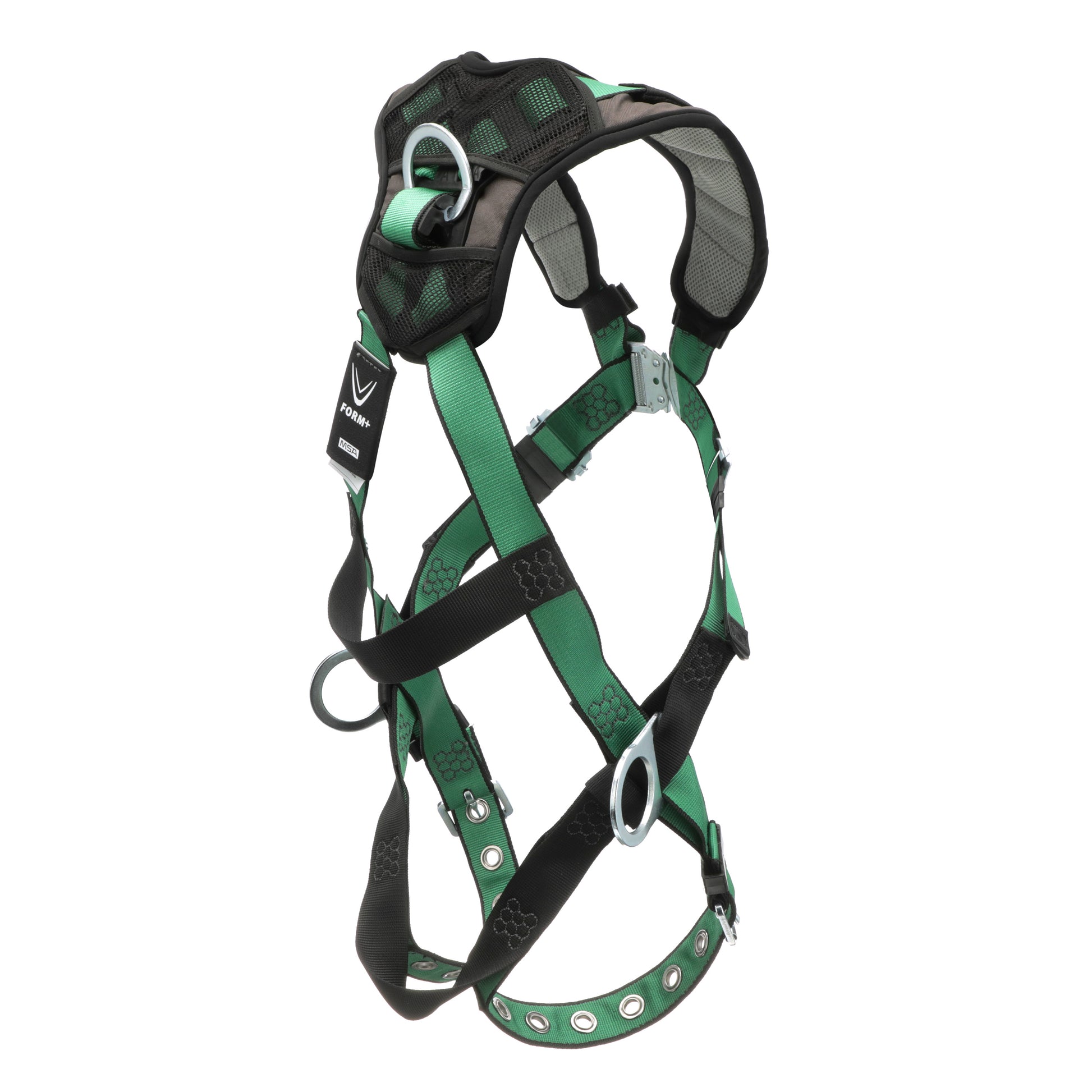 MSA V-FORM+ Harness w/Back & Side D-Rings - Tongue Buckle Leg Straps - Super Extra Large - 10206091
