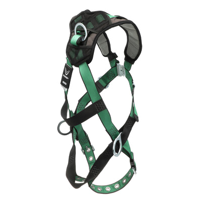 MSA V-FORM+ Harness w/Back & Side D-Rings - Tongue Buckle Leg Straps - Super Extra Large - 10206091