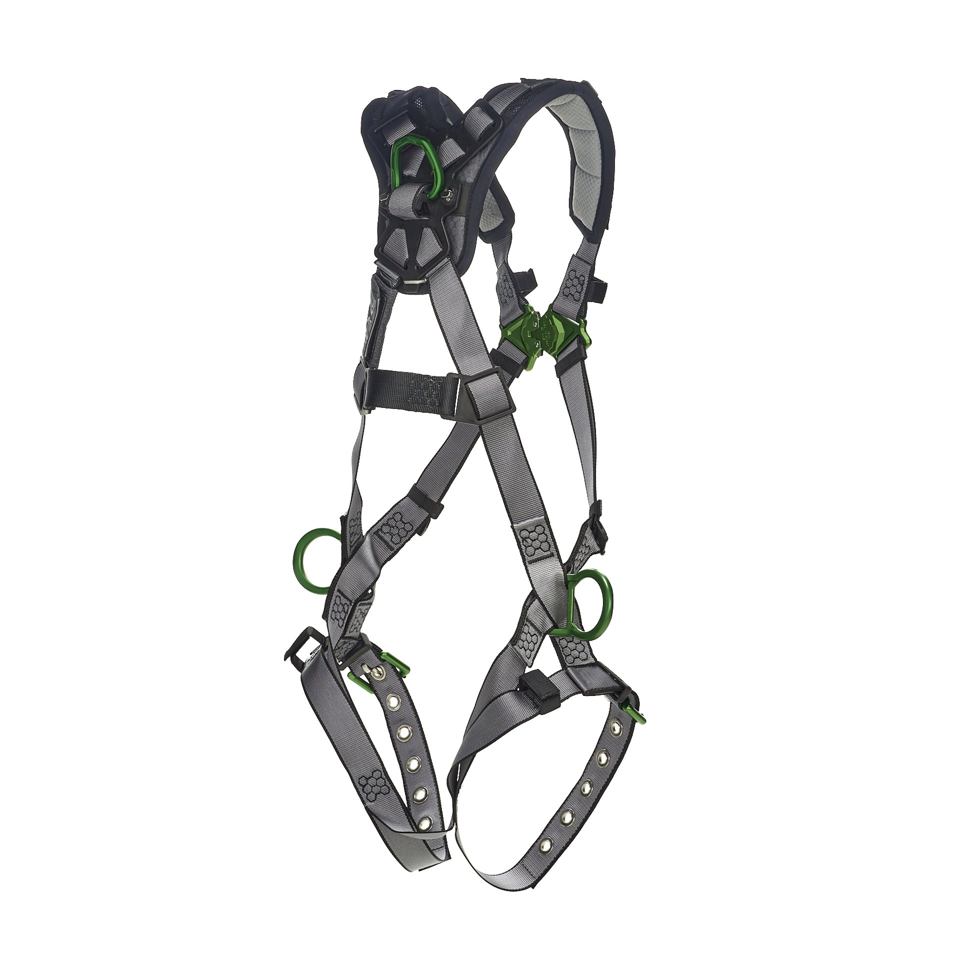 MSA V-FIT Harness w/Back & Side D-Rings - Tongue Buckle Leg Straps - Shoulder Padding - Standard - 10194909