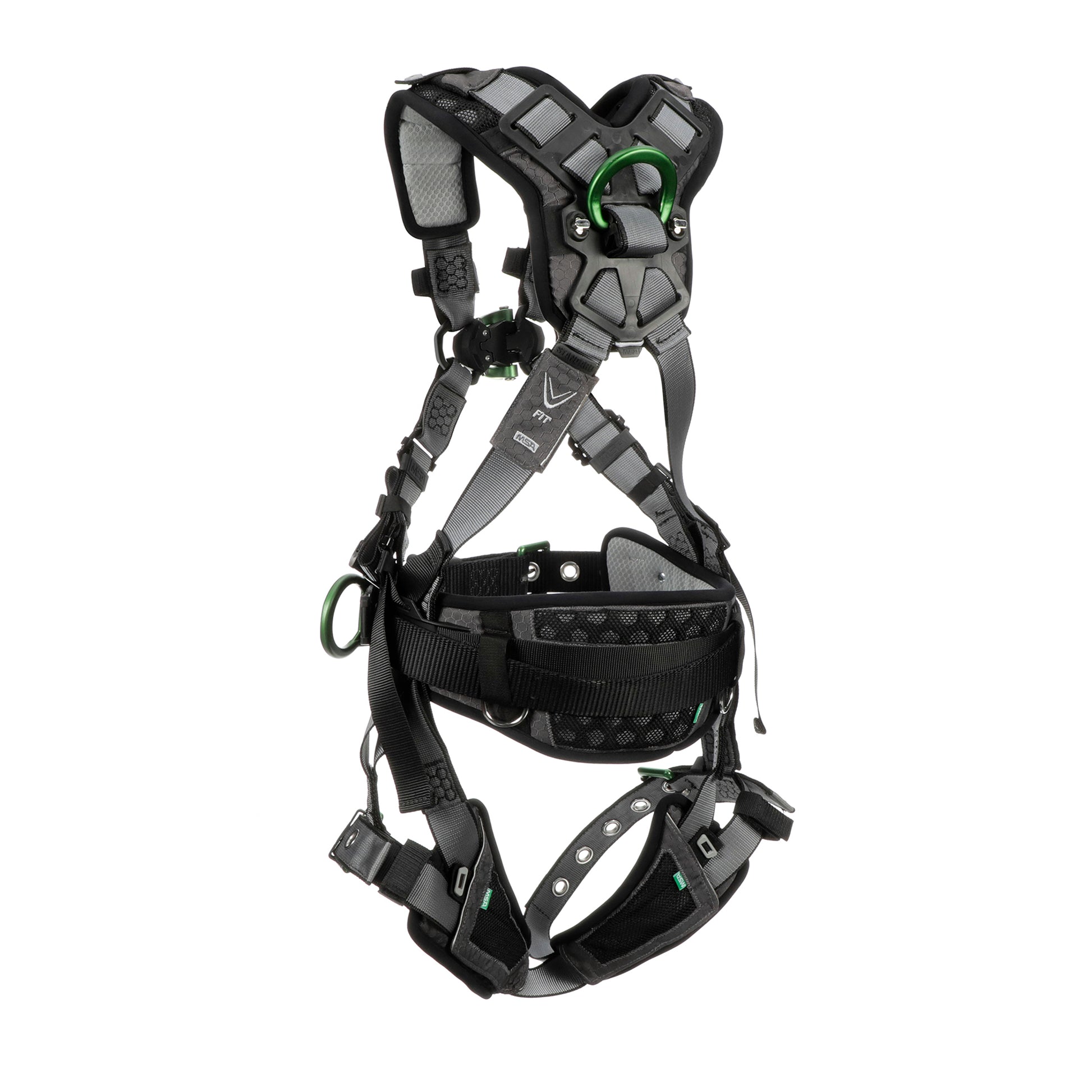 MSA V-FIT Construction Harness w/Back & Side D-Rings - Tongue Buckle Leg Straps - Shoulder & Leg Padding - Standard - 10195181