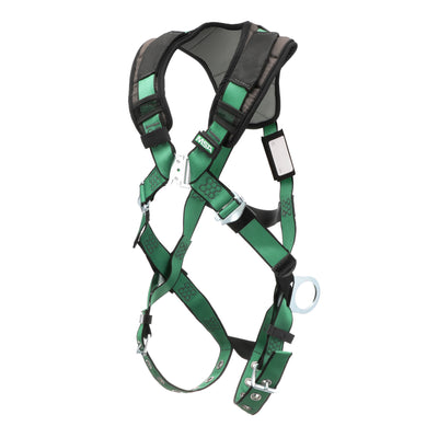 MSA V-FORM+ Harness w/Back & Side D-Rings - Tongue Buckle Leg Straps - Super Extra Large - 10206091
