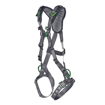 MSA V-FIT Harness w/Back, Front, Side & Shoulder D-Rings - Tongue Buckle Leg Straps - Shoulder Padding - Standard - 10194905