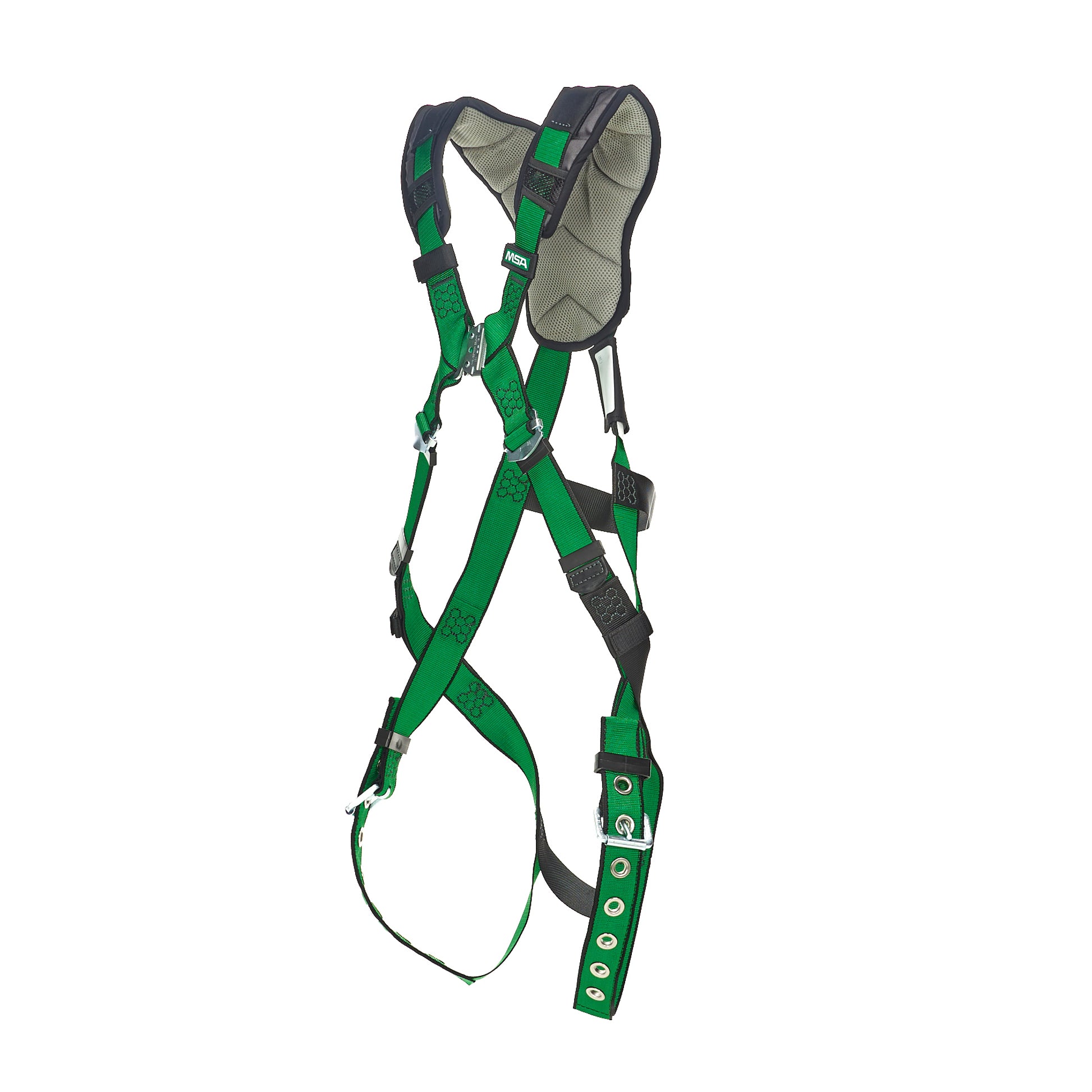 MSA V-FORM+ Harness w/Back D-Ring - Tongue Buckle Leg Straps - Super Extra Large - 10206087