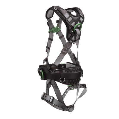 MSA V-FIT Construction Harness w/Back & Side D-Rings - Tongue Buckle Leg Straps - Shoulder Padding - Super Extra Large - 10195151