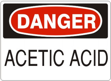 ACETIC ACID - DANGER SIGN