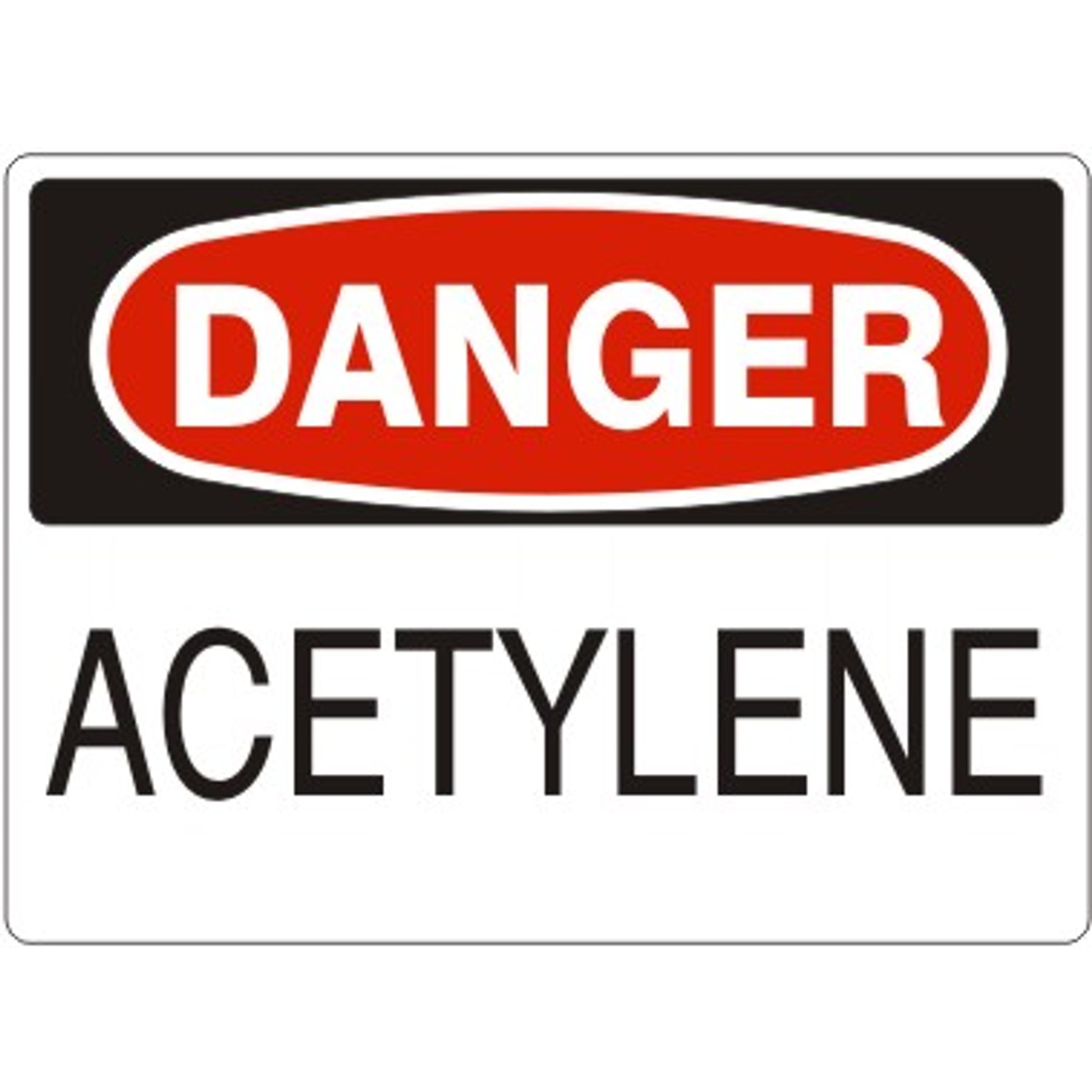 ACETYLENE - DANGER SIGN - ACETYLENE - DANGER SIGN, 14X20, Adhesive Vinyl