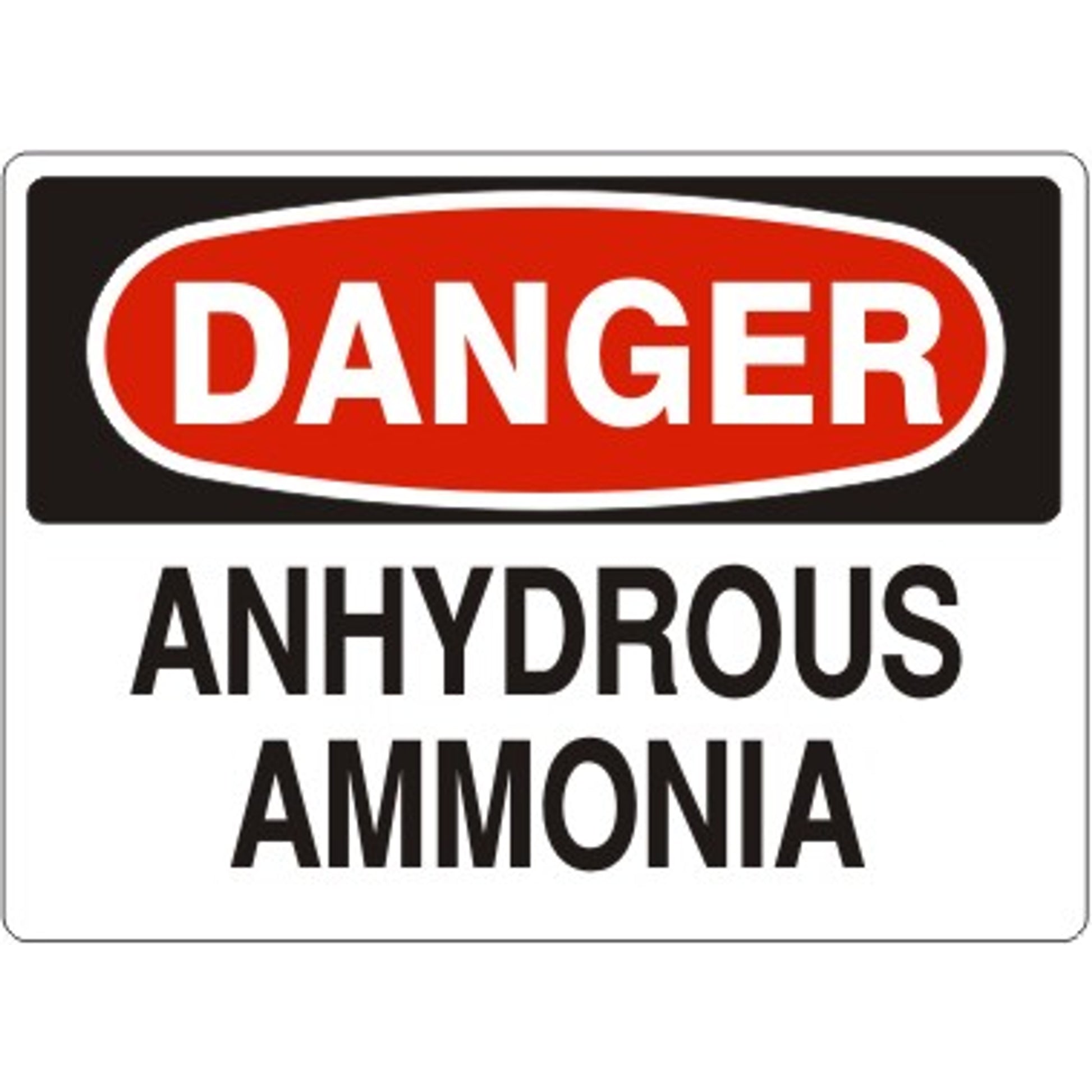ANHYDROUS AMMONIA - DANGER SIGN - ANHYDROUS AMMONIA - DANGER SIGN, 14X20, Adhesive Vinyl