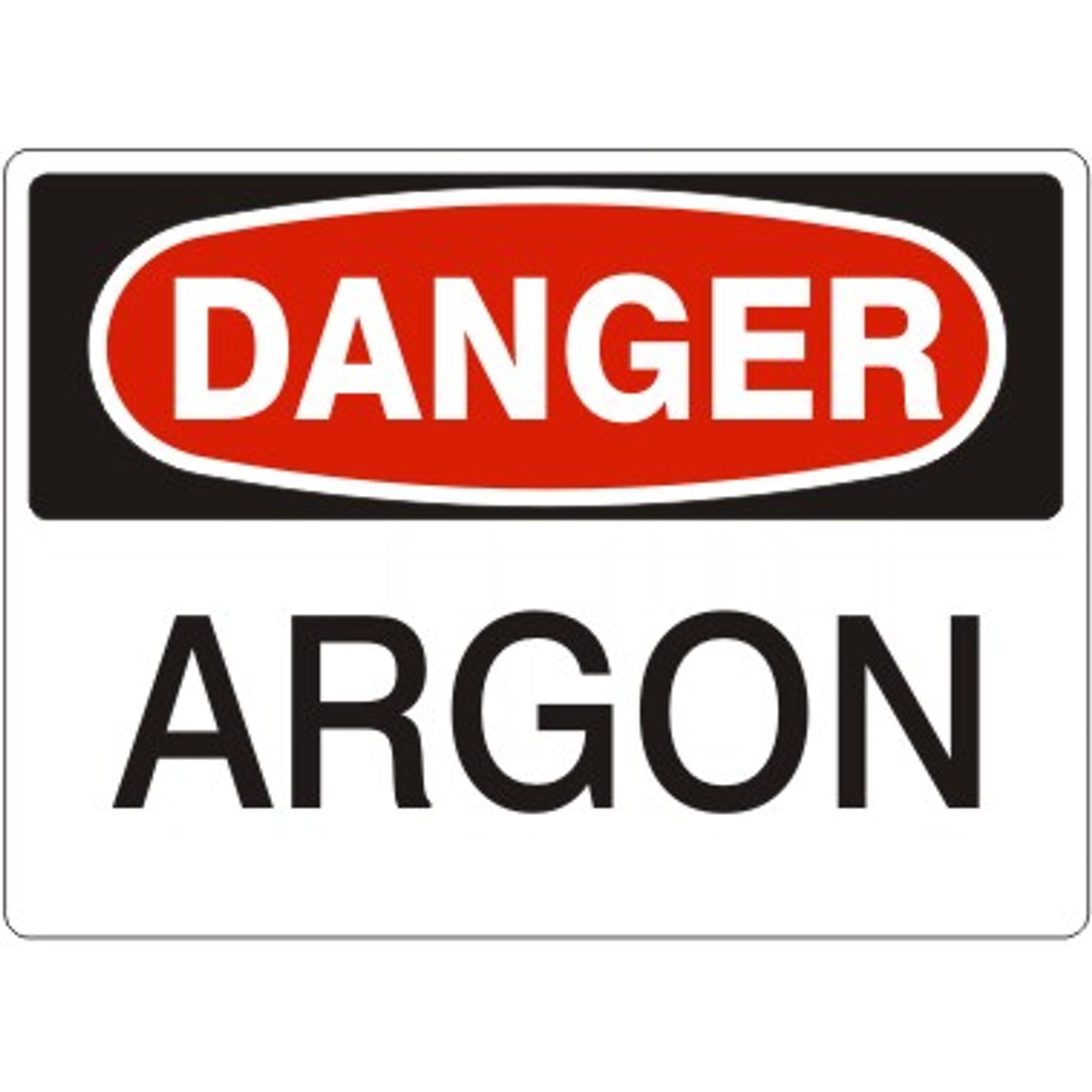 ARGON - DANGER SIGN - ARGON - DANGER SIGN, 14X20, Adhesive Vinyl