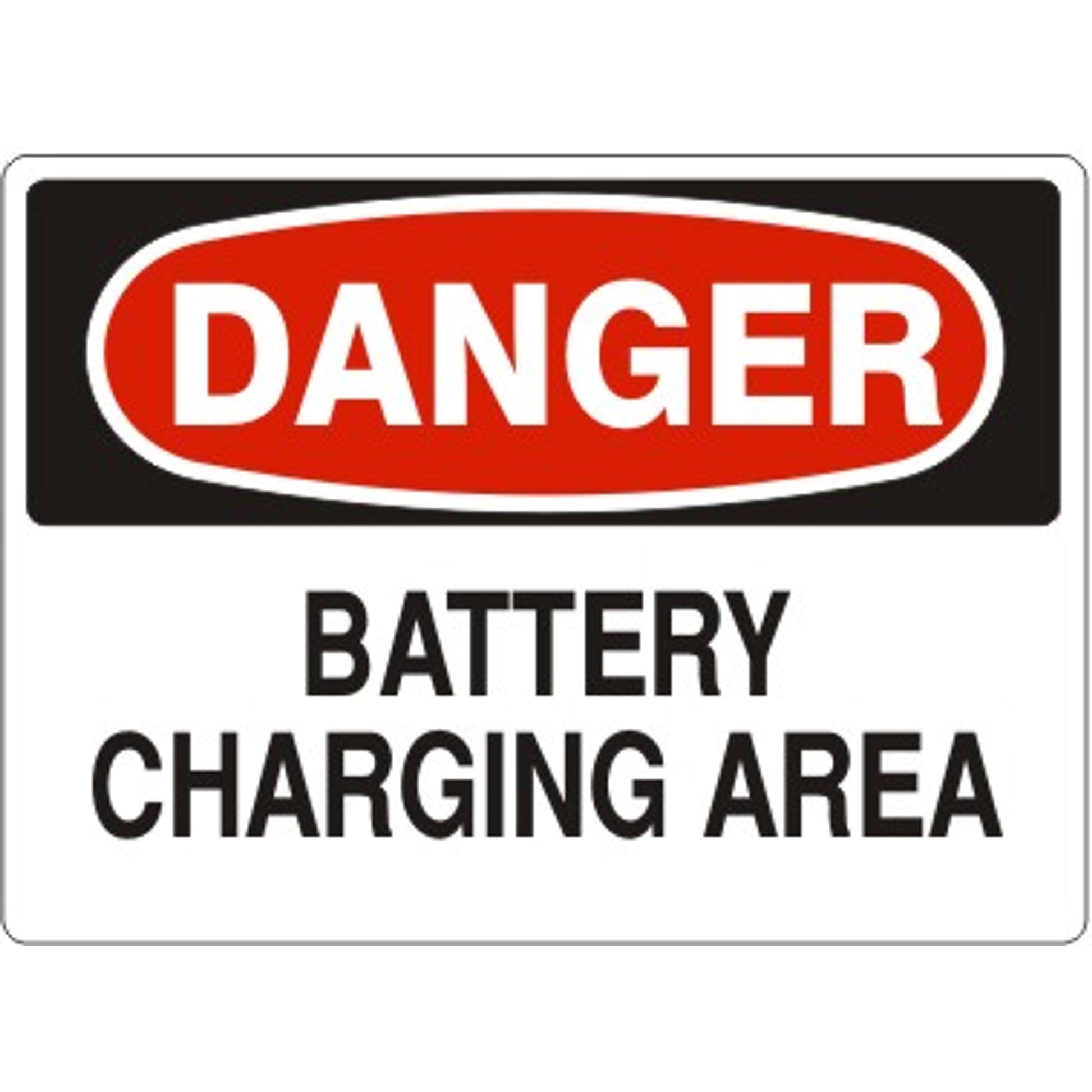 BATTERY CHARGING AREA - DANGER SIGN - BATTERY CHARGING AREA - DANGER SIGN, 14X20, Adhesive Vinyl