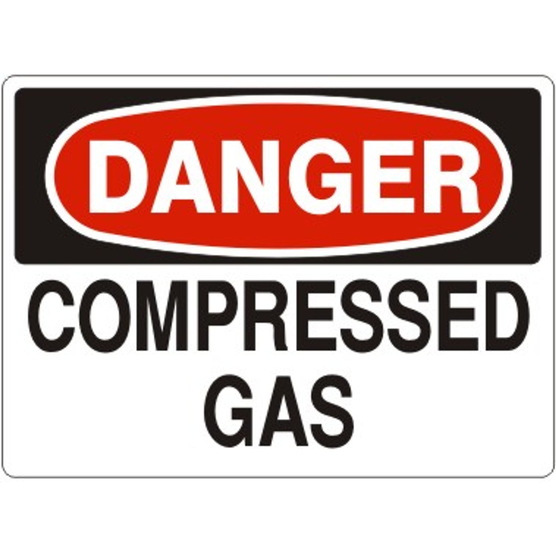 COMPRESSED GAS - DANGER SIGN - COMPRESSED GAS - DANGER SIGN, 14X20, Adhesive Vinyl