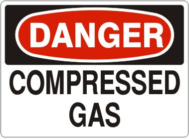 COMPRESSED GAS - DANGER SIGN