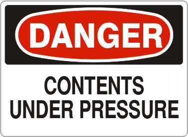 CONTENTS UNDER PRESSURE - DANGER SIGN