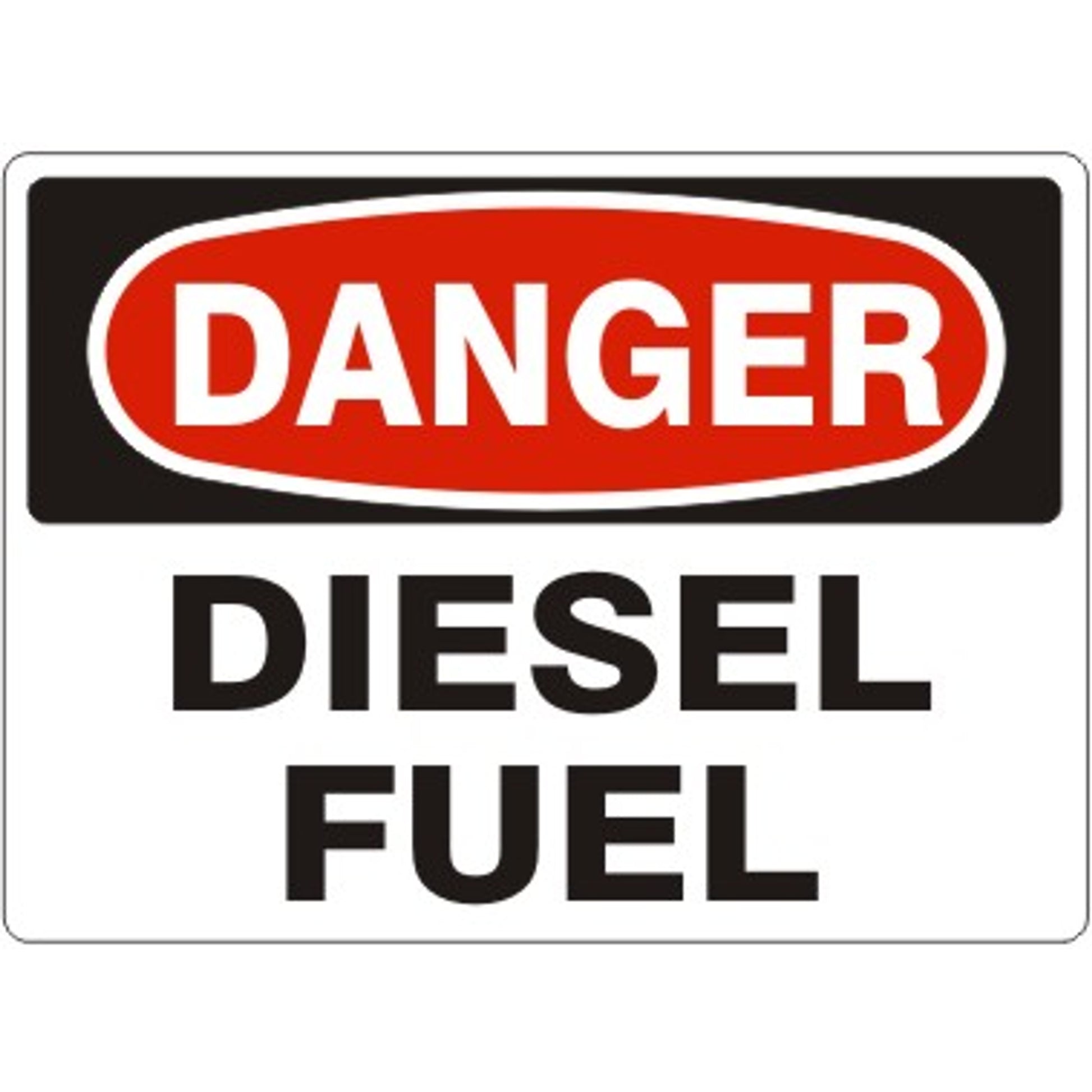 DIESEL FUEL - DANGER SIGN - DIESEL FUEL - DANGER SIGN, 14X20, Adhesive Vinyl