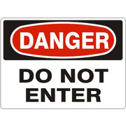 DO NOT ENTER - DANGER SIGN - DO NOT ENTER - DANGER SIGN, 14X20, Adhesive Vinyl