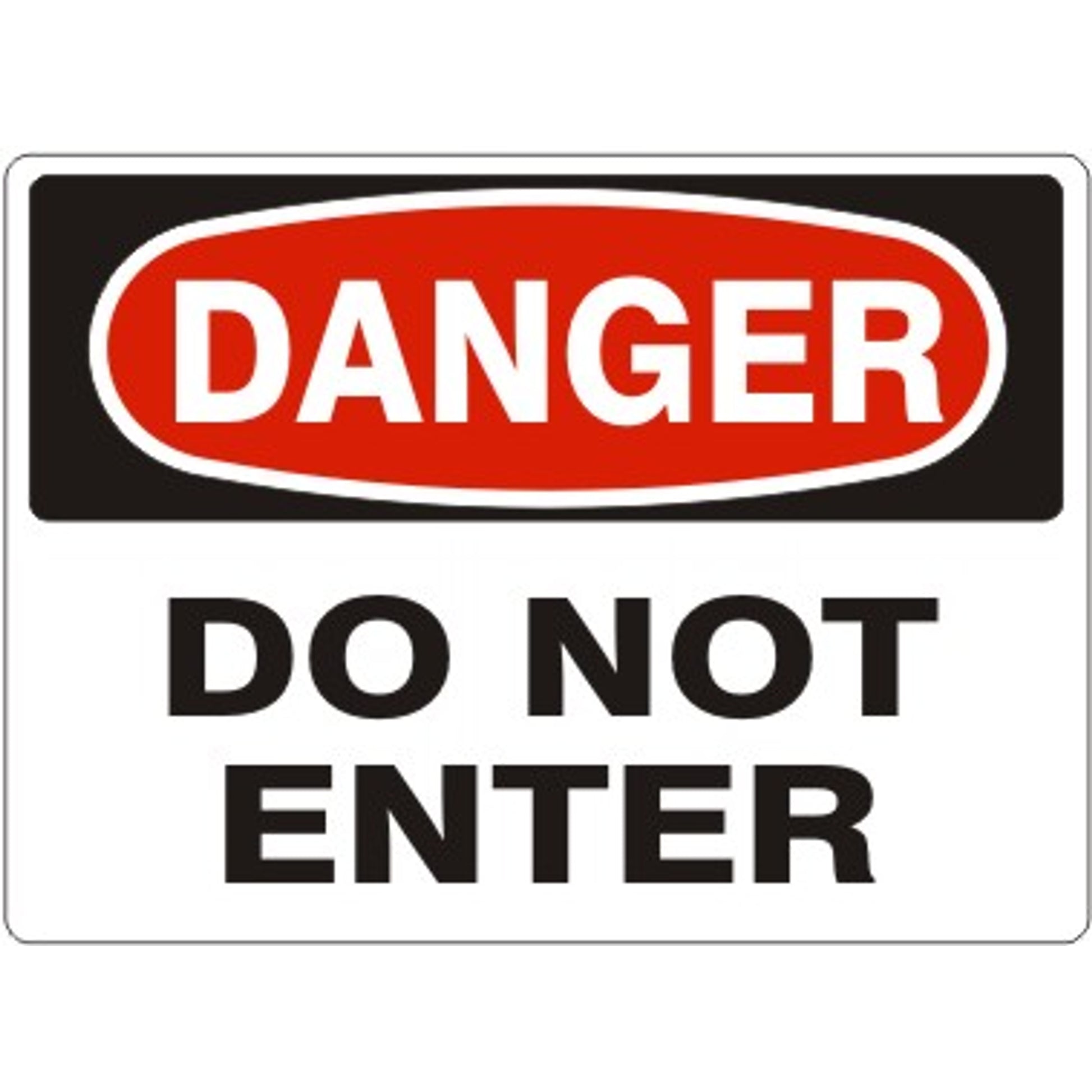 DO NOT ENTER - DANGER SIGN - DO NOT ENTER - DANGER SIGN, 14X20, Adhesive Vinyl