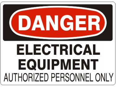 ELECTRICAL EQUIPMENT AUTHORIZED PERSONNEL ONLY
