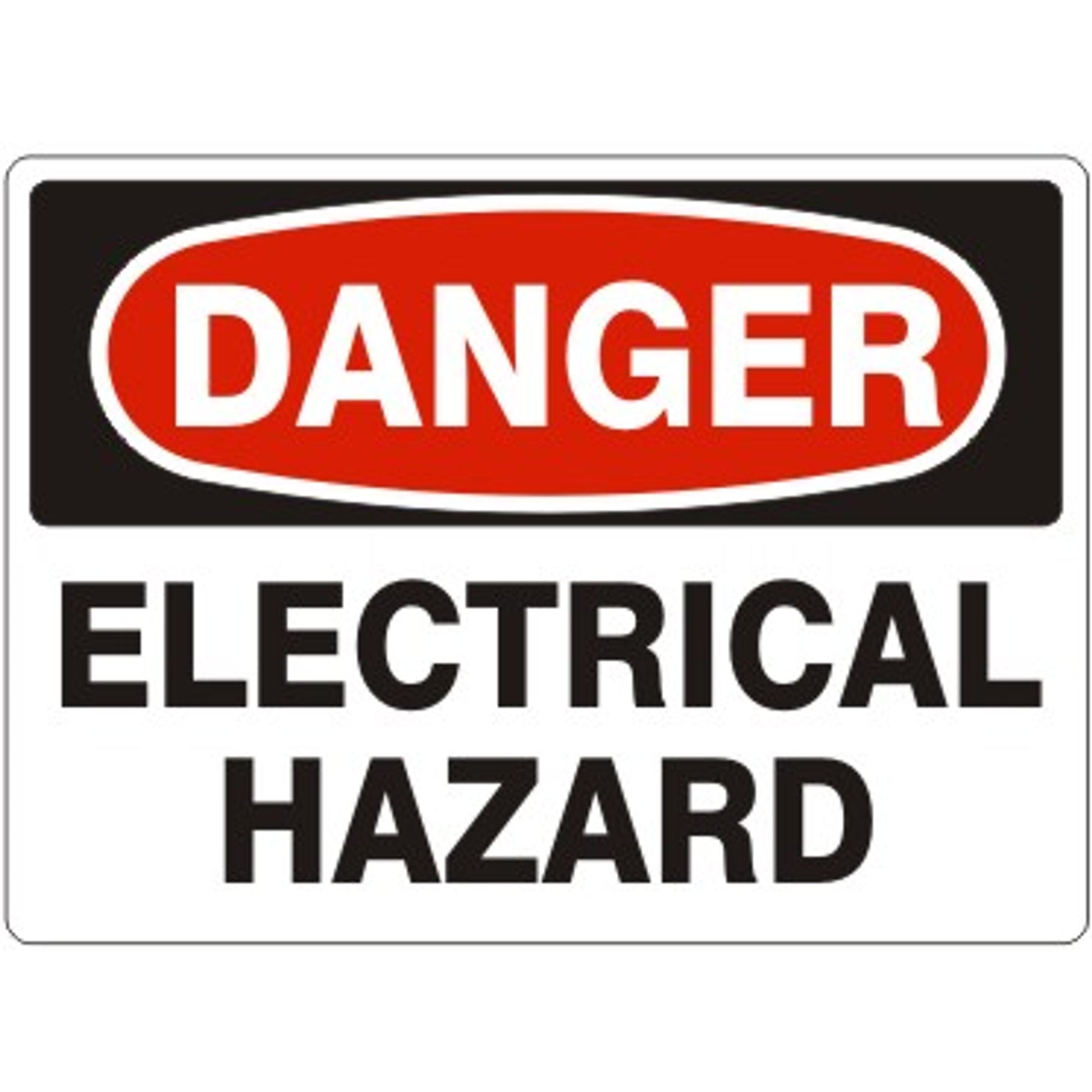 ELECTRICAL HAZARD - DANGER SIGN - ELECTRICAL HAZARD - DANGER SIGN, 14X20, Adhesive Vinyl