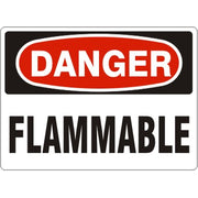 FLAMMABLE - DANGER SIGN - FLAMMABLE - DANGER SIGN, 14X20, Adhesive Vinyl