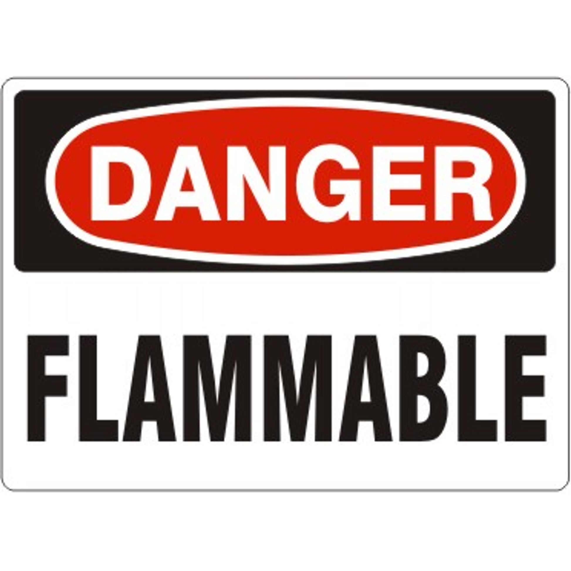 FLAMMABLE - DANGER SIGN - FLAMMABLE - DANGER SIGN, 14X20, Adhesive Vinyl